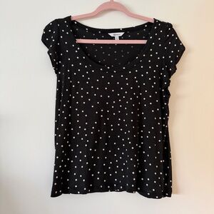 Black Polka Dot Top